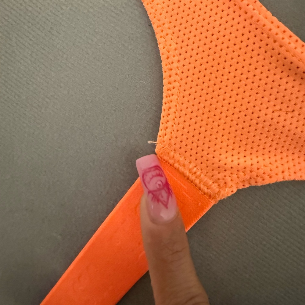Gray and Orange Racerback Tank Top - Picture 5 of 7